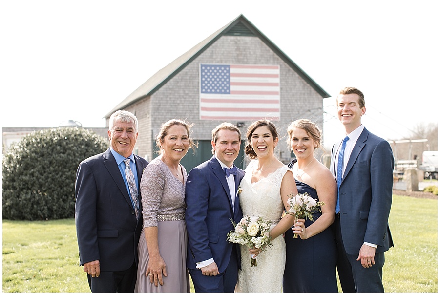 Family portraits at Kinney Bungalow wedding