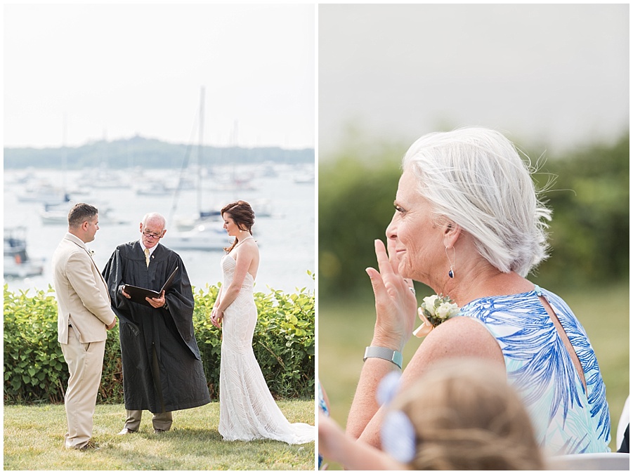 Block Island outdoor wedding ceremony