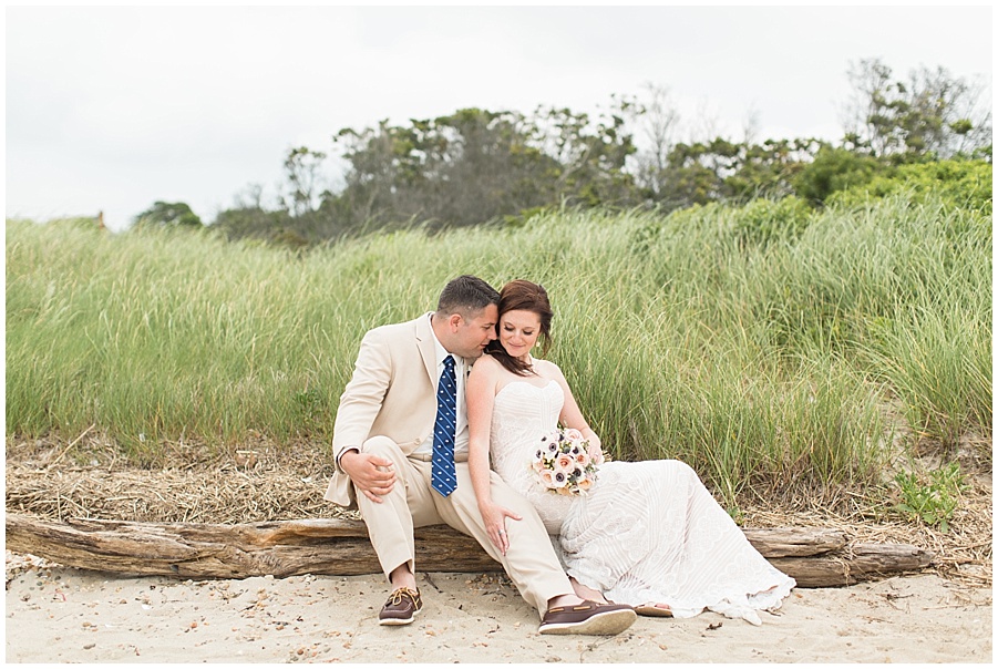 Block Island wedding photos overlooking New Harbor