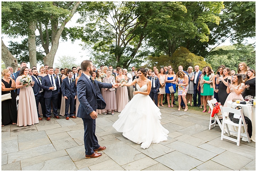 First dance moves on patio at Glen Manor