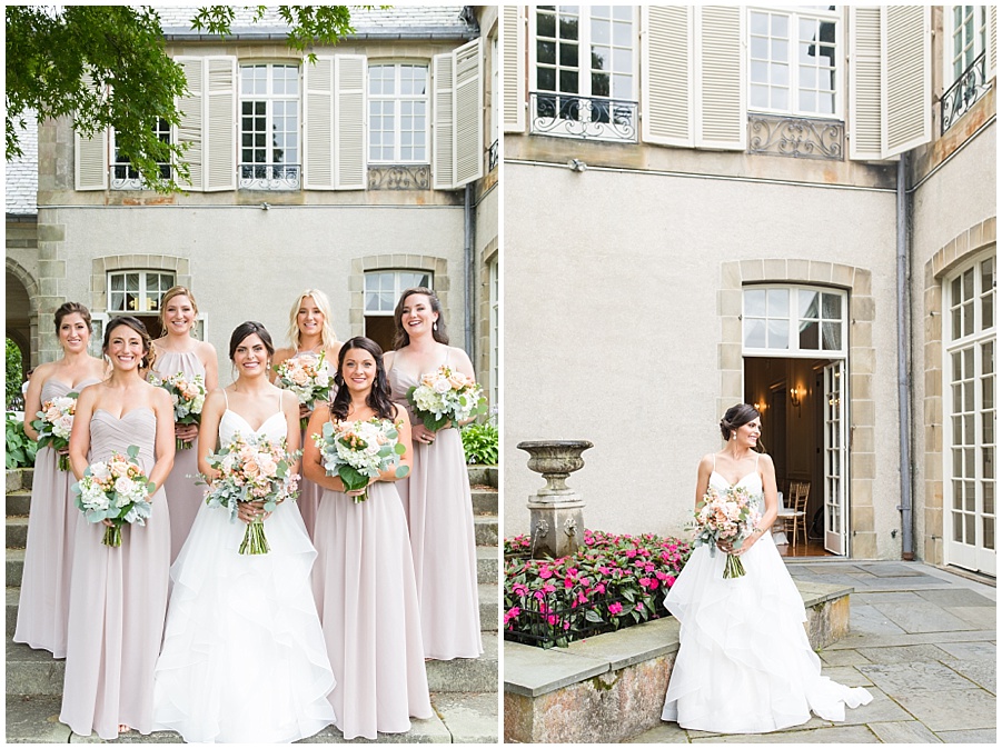 Elegant Glen Manor Wedding with blush color style