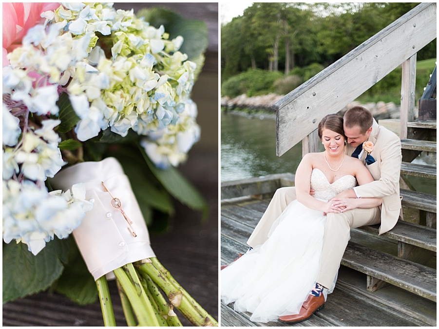 glen manor wedding photos on the dock 