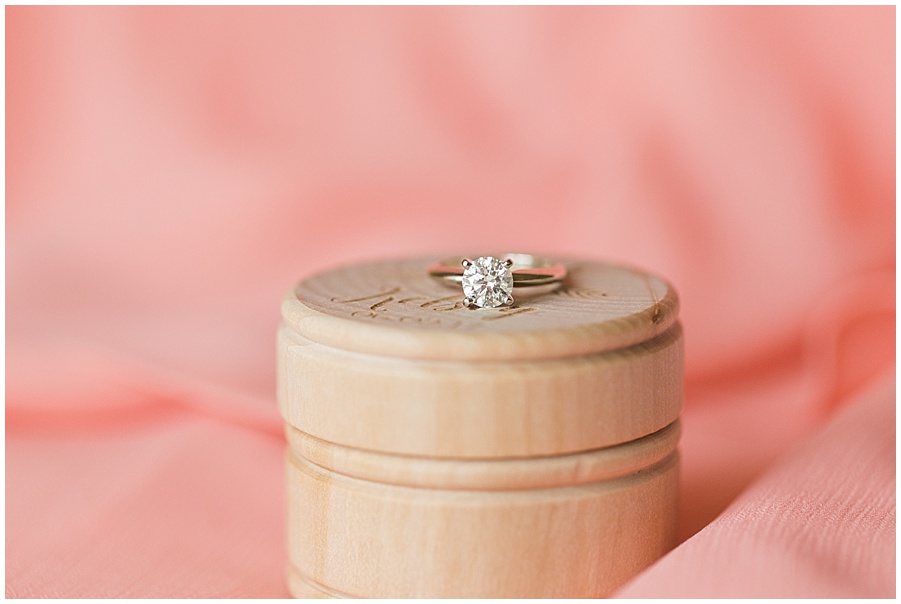 wedding ring on ring box