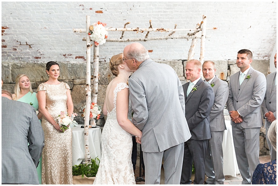 dad gives away daughter at wedding ceremony 