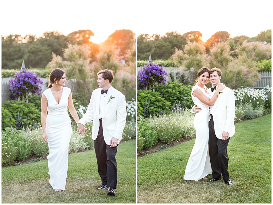 Golden Hour wedding portraits at Dunes Club by Maria Burton Photography