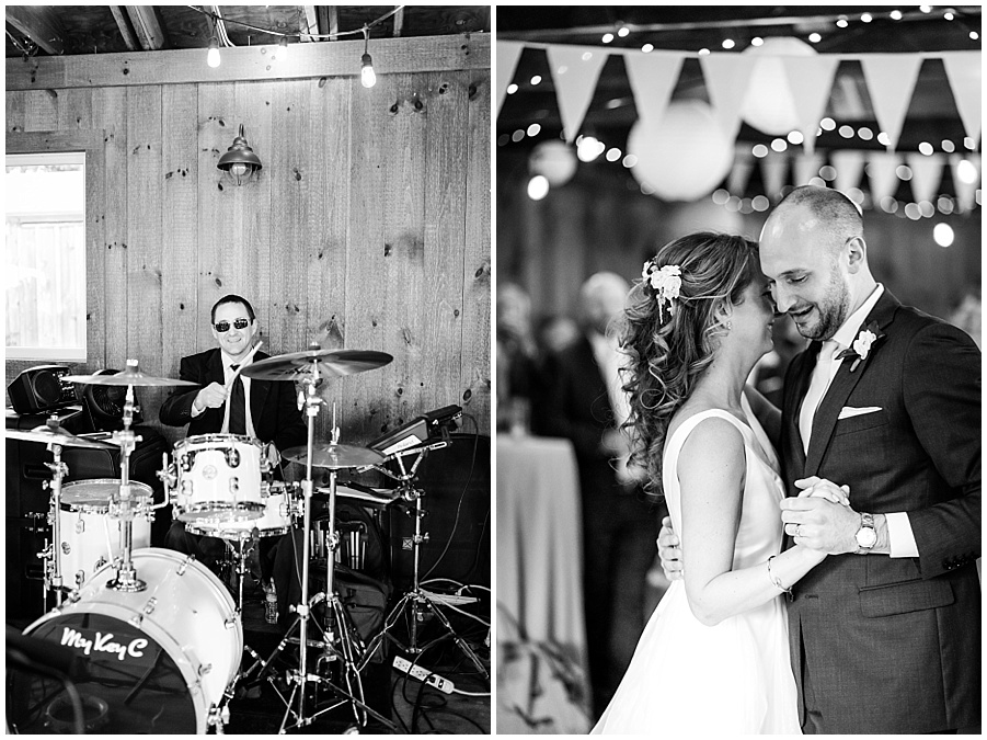first dance for bride and groom at chequesset yacht club