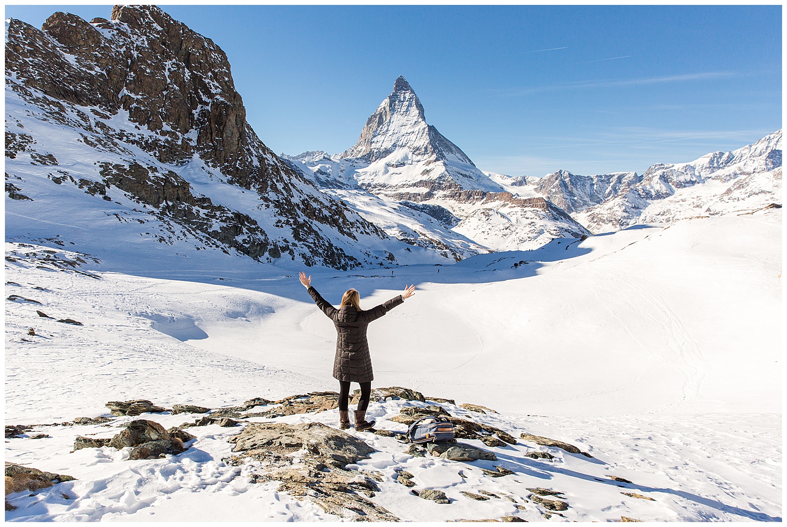 Switzerland winter vacation in Zermatt: larger than life views