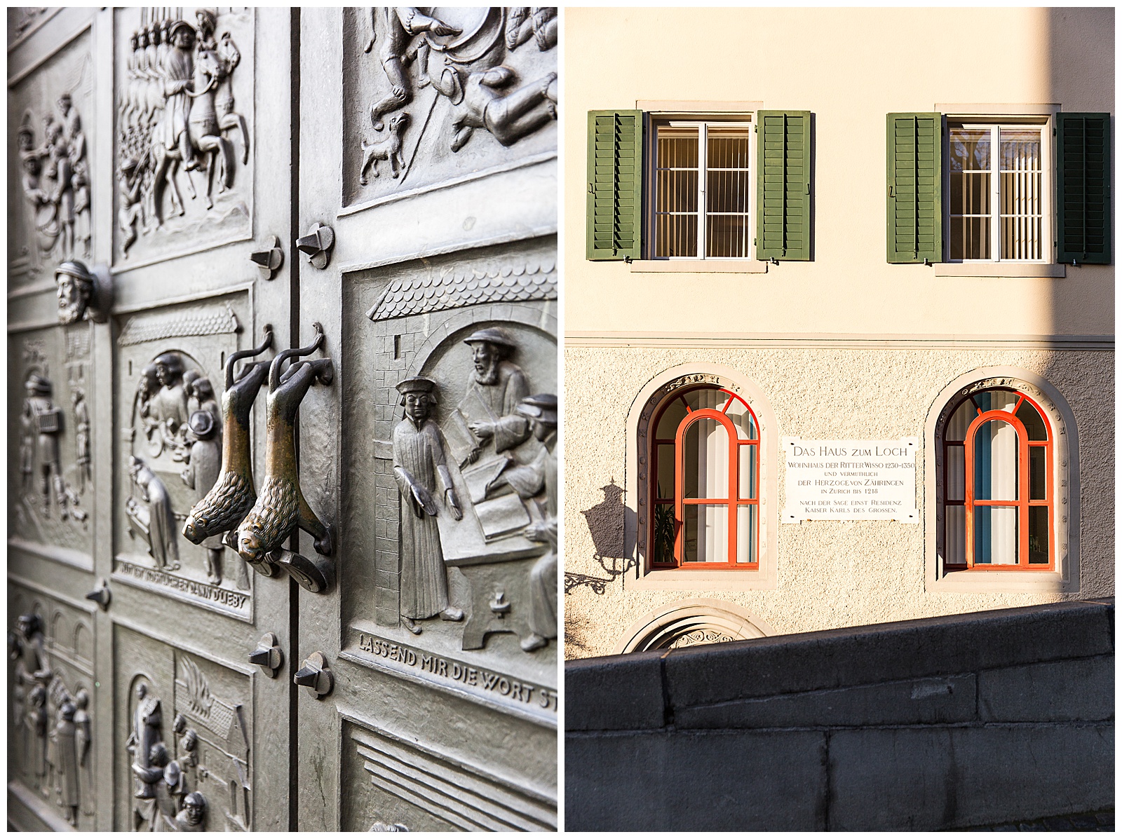 Historic and Architectural details in Zurich Switzerland
