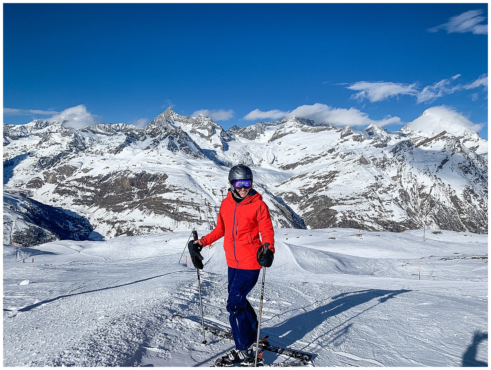 Skiing in the Alps in Zermatt Switzerland