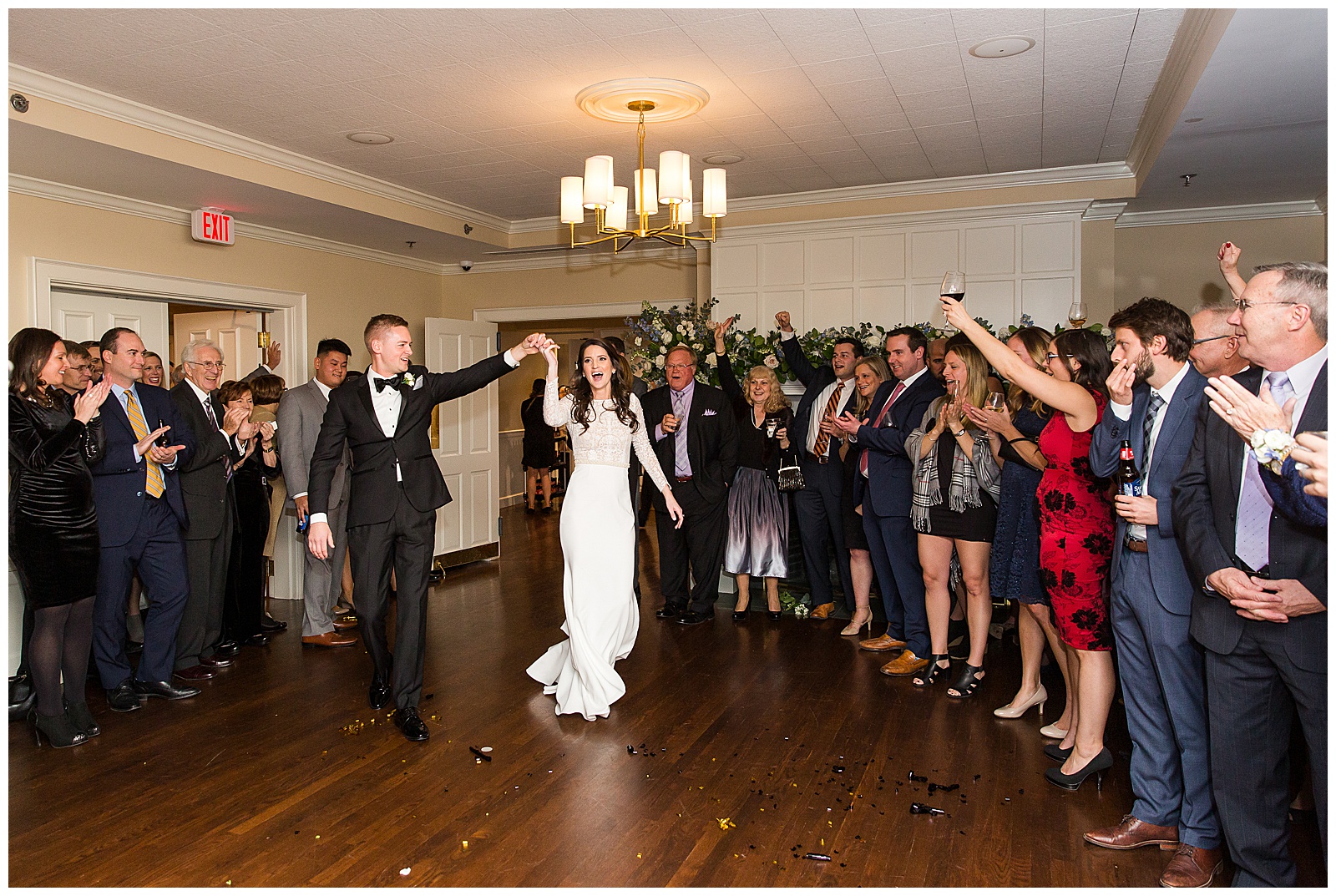 Bride and Groom get introduced at Brae Burn Country Club