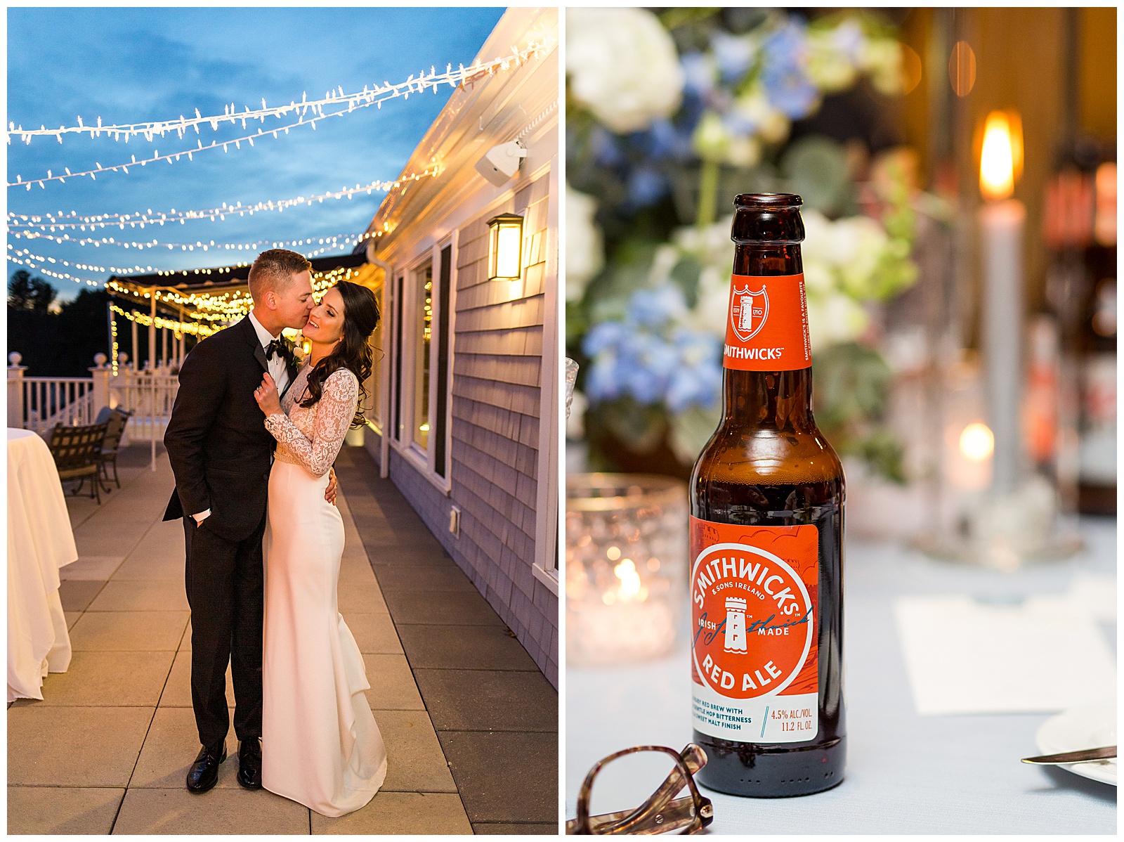 A toast to the bride and groom with Smithwicks