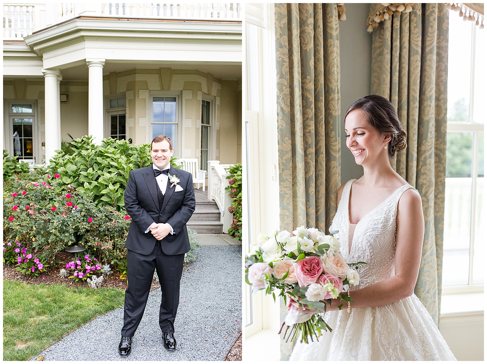 Bride and Groom portraits at the Chanler