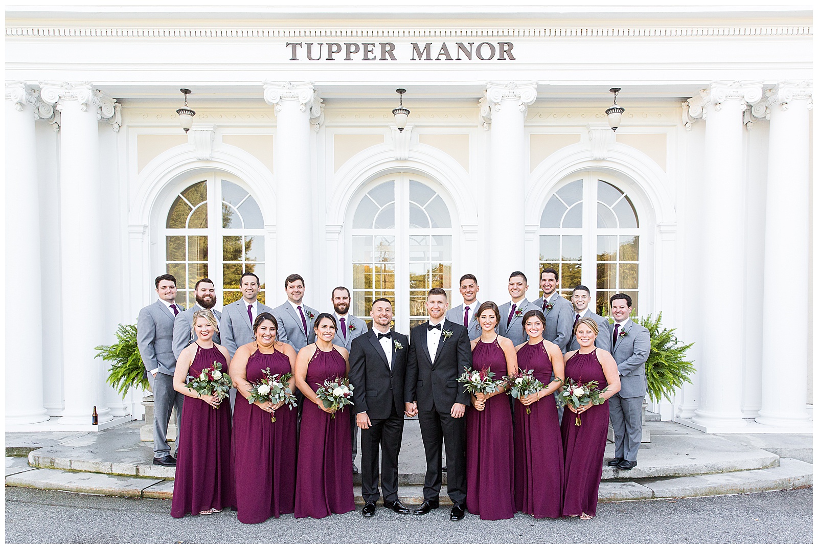 Tupper Manor Boston Wedding portraits with bridal party