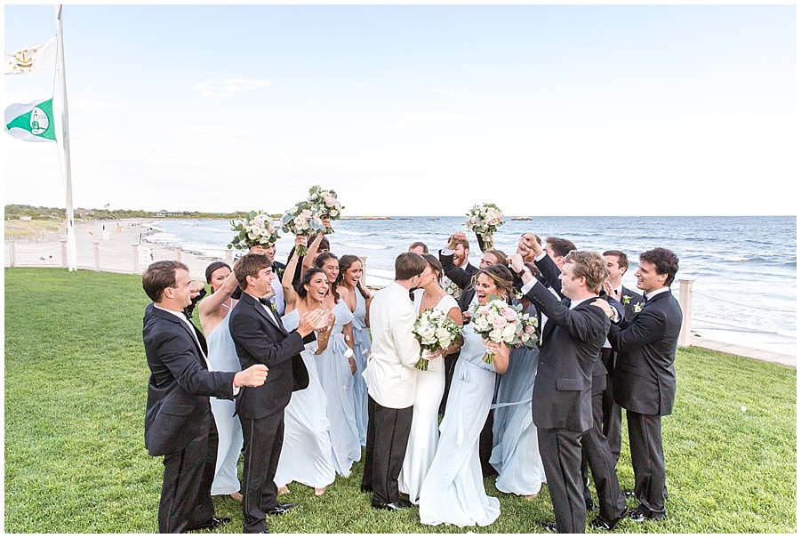 Narragansett Dunes Club bridal party by Maria Burton Photography